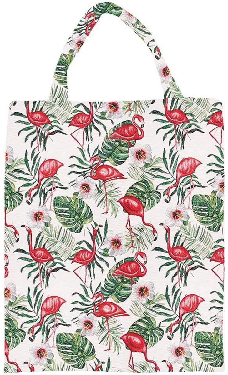 Boodschappentas - Gobelinstof - normaal - Flamingo - Vogels