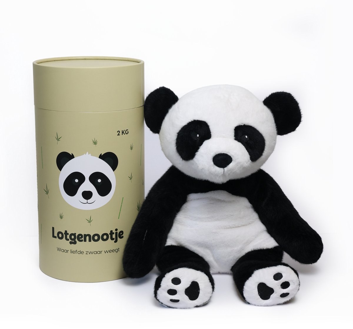 Lotgenootje Verzwaringsknuffel Panda - 45cm/2kg - Verzwaarde Knuffel - Weighted Stuffed Animal - Sensorisch Speelgoed - Zware Knuffel Anxiety - Plushie