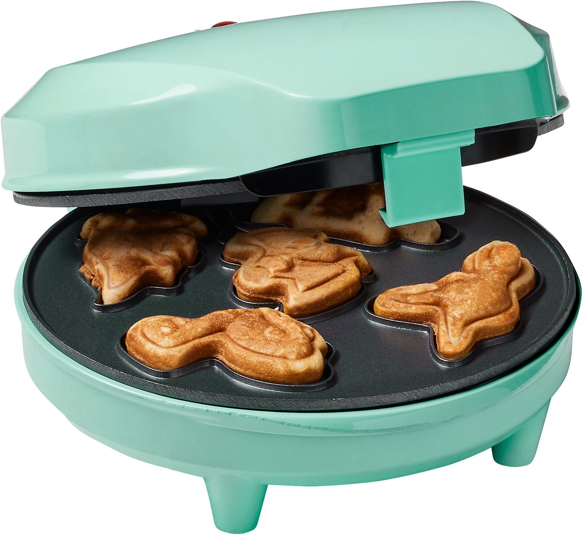 Bestron Wafelijzer - AWMD5M - 700W - Mini cakes - Dino vorm - Mint