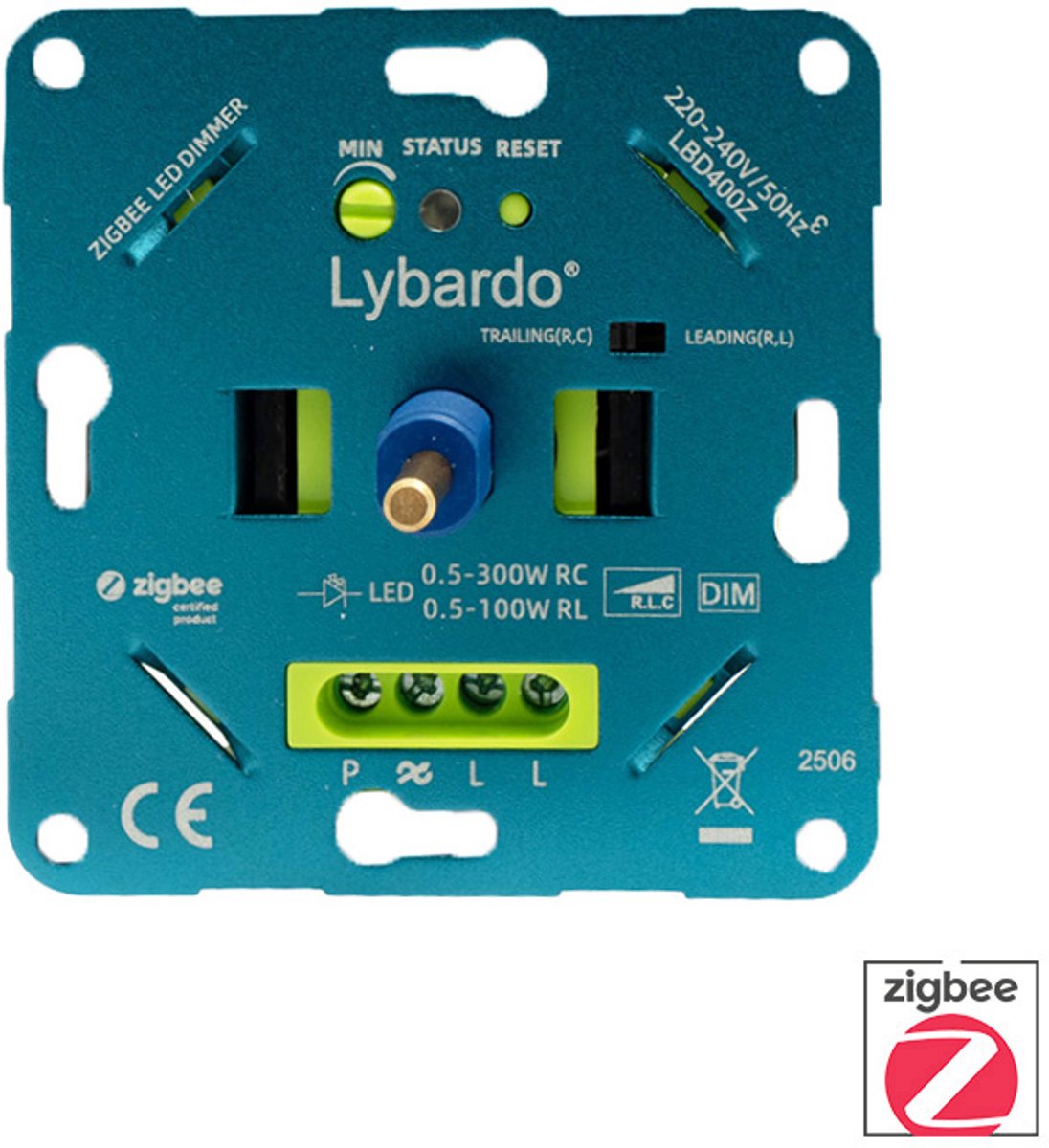 Lybardo - Zigbee Dimmer - 0.5-300W - Universeel - Inbouw