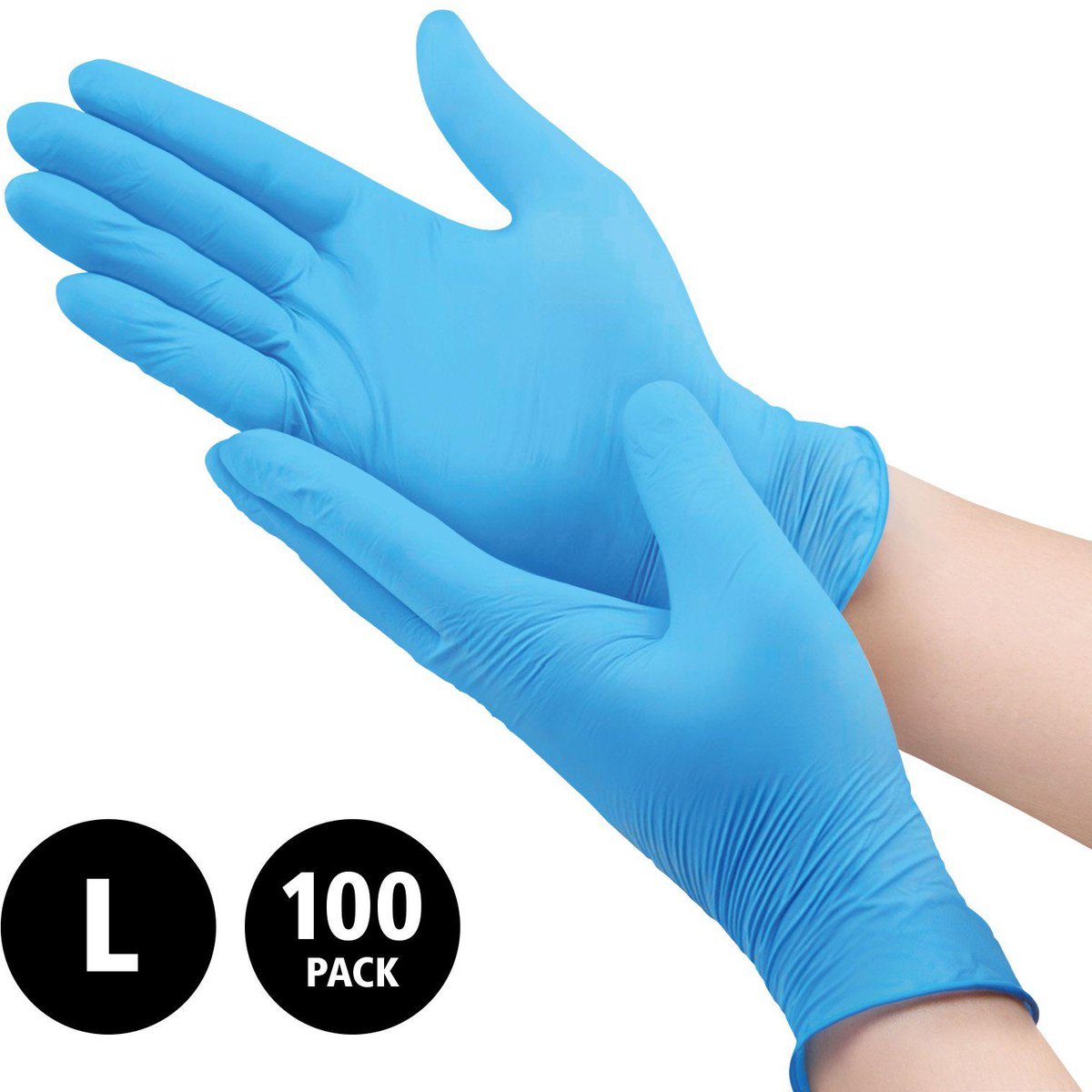 Nitril - Handschoenen ongepoederd Amabilia - Maat L - 10x 100 stuks - Blauw