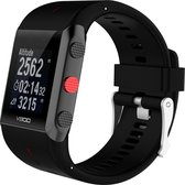 Siliconen horloge bandje – Wrist strap – Polsband - Geschikt voor Polar V800 - Zwart