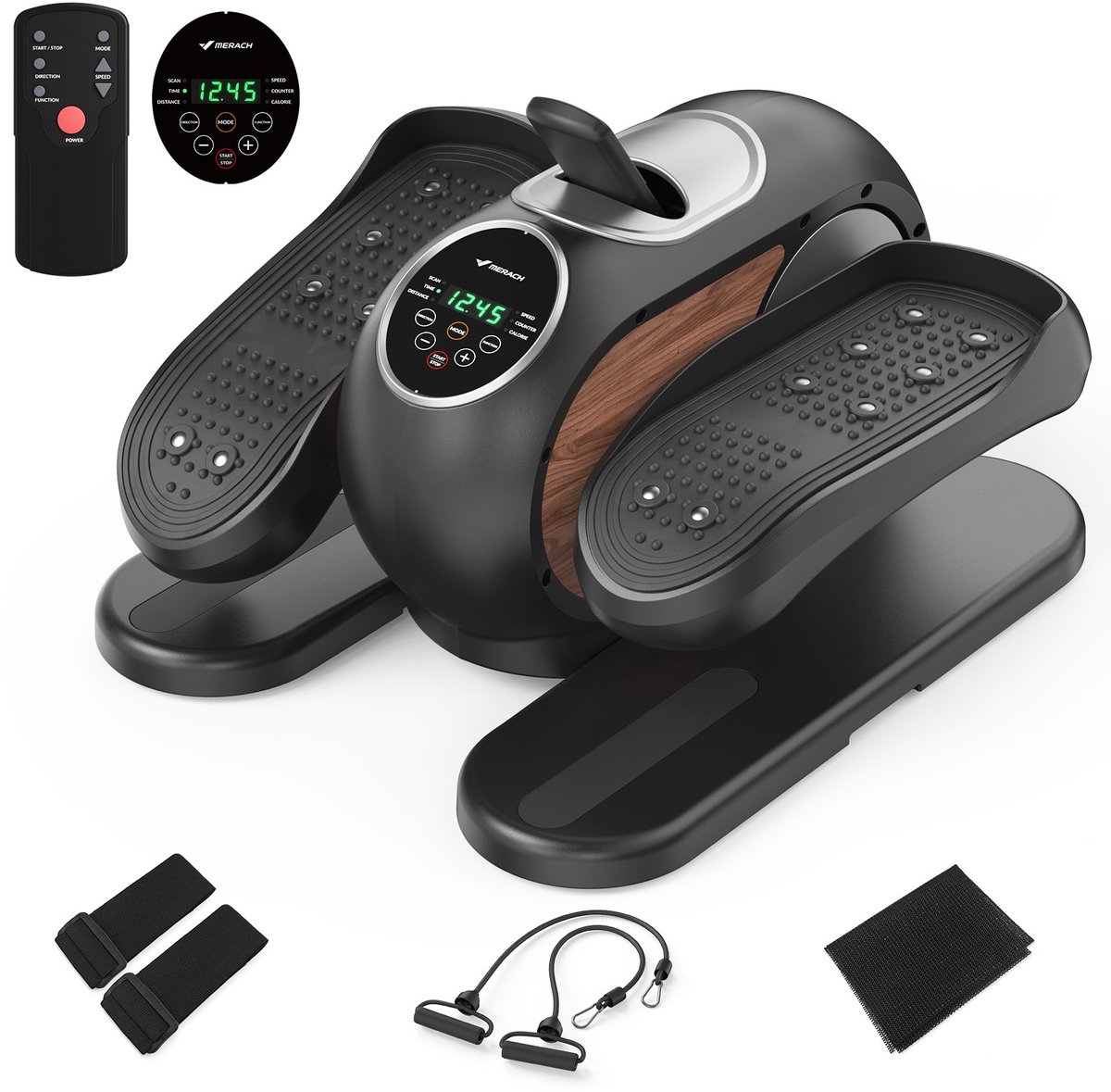 Afbeelding van MERACH Mini Crosstrainer Zwart Geruisloos 12 Getest - Onze