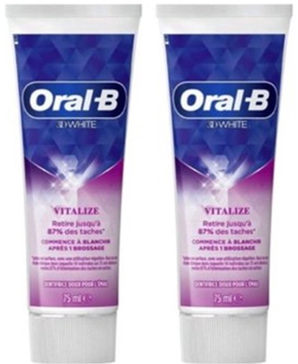 Oral-B Tandpasta 3D White Vitalize 2 x 75 ml