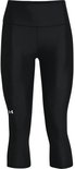 Zwarte Under Armour capri sportbroek voor dames met wit logo.