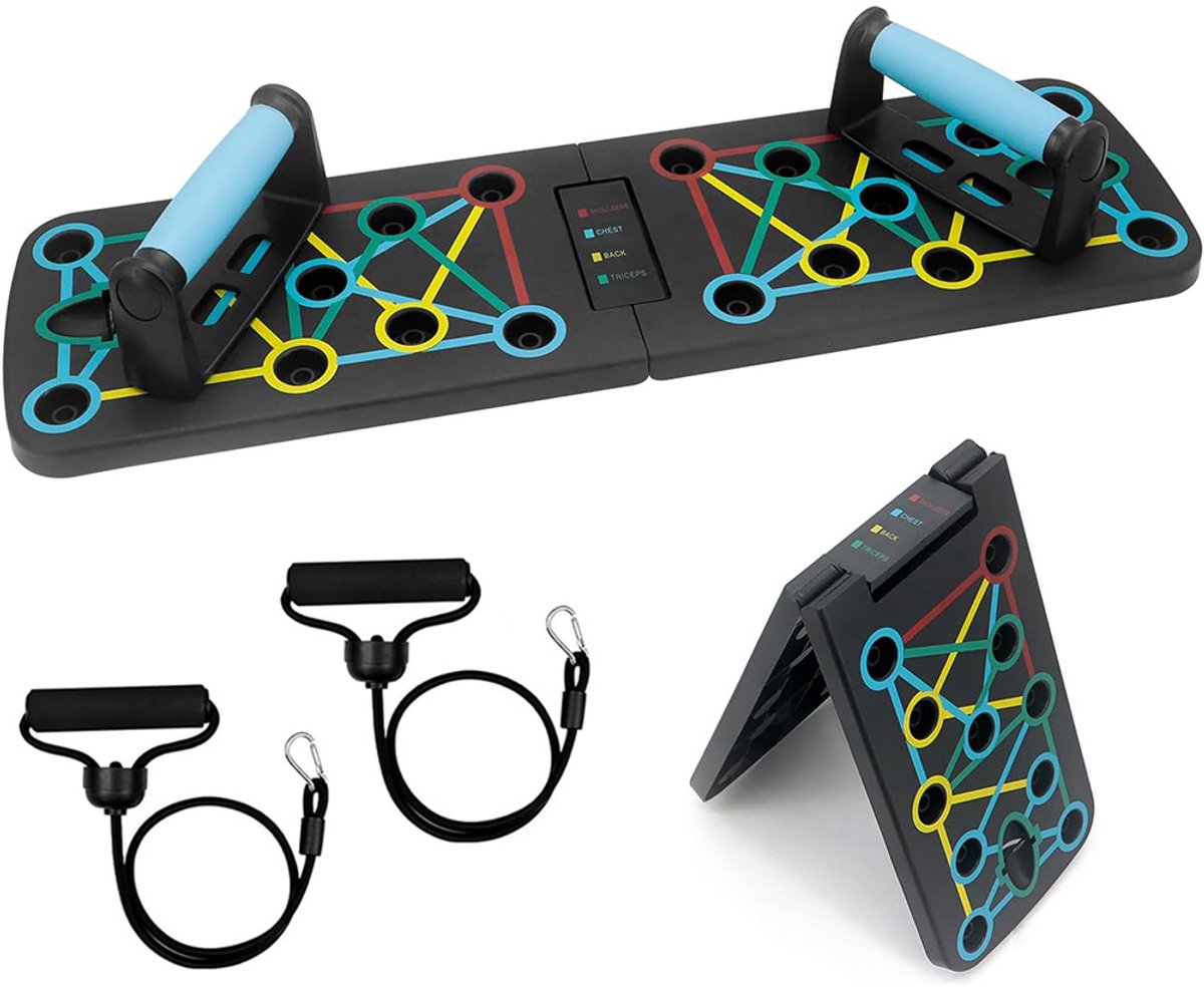 Push-Up Stand - Antislip Parallelle Stang - Krachttraining Workout Stands Optrekstang - voor Fitness, Yoga, Crossfit, Binnen- en Buitengebruik - Zwart