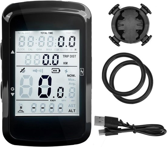DINOKA Digitale fietscomputer, draadloos, waterdicht, draadloos, kilometerteller met automatisch wakker worden en lcd-achtergrondverlichting