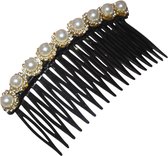 Haarkam-Zijkam met bloemen strass+parels