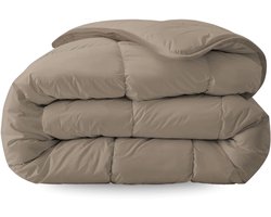 Zelesta® Everyday Uni Zachtbruin 140x200cm - Dekbed zonder overtrek - 30 dagen proefslapen - Wasbaar hoesloos dekbed - Bedrukt dekbed - All year zomerdekbed & winterdekbed
