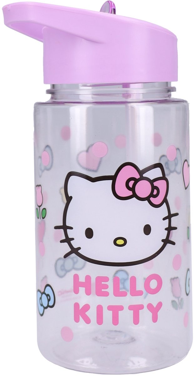 Hello Kitty Drink Up - Schoolbeker en Drinkfles - 450ml - Thuis, School of Onderweg - Paars