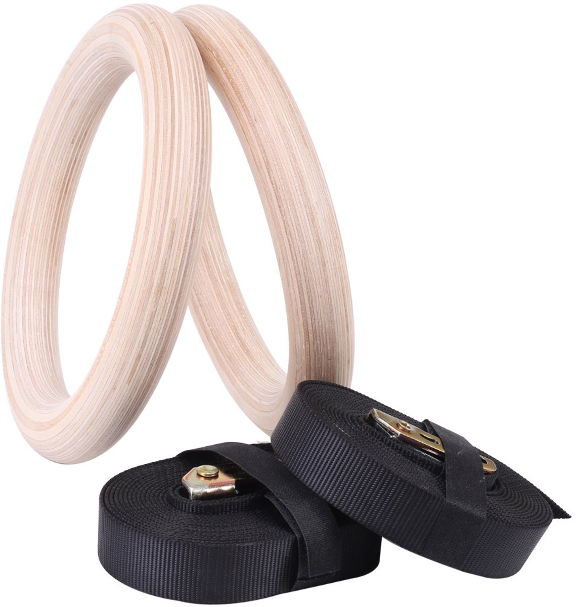 - Houten turnringen - Gymnastiek ringen - Gym ringen - Crossfit - 31mm - Belastbaar tot 130KG-Houten gymnastiekring
