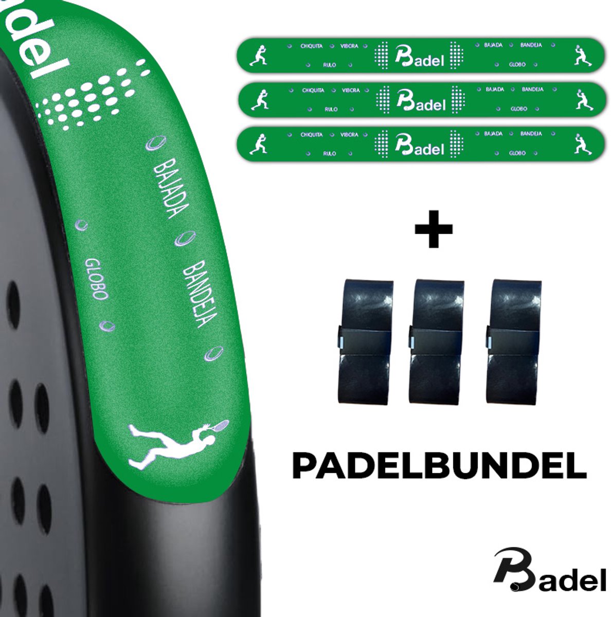 Badel® Padel Protector Bundel – 3 Stuks – Lichtgewicht Frame Bescherming – Geen Invloed op Balans