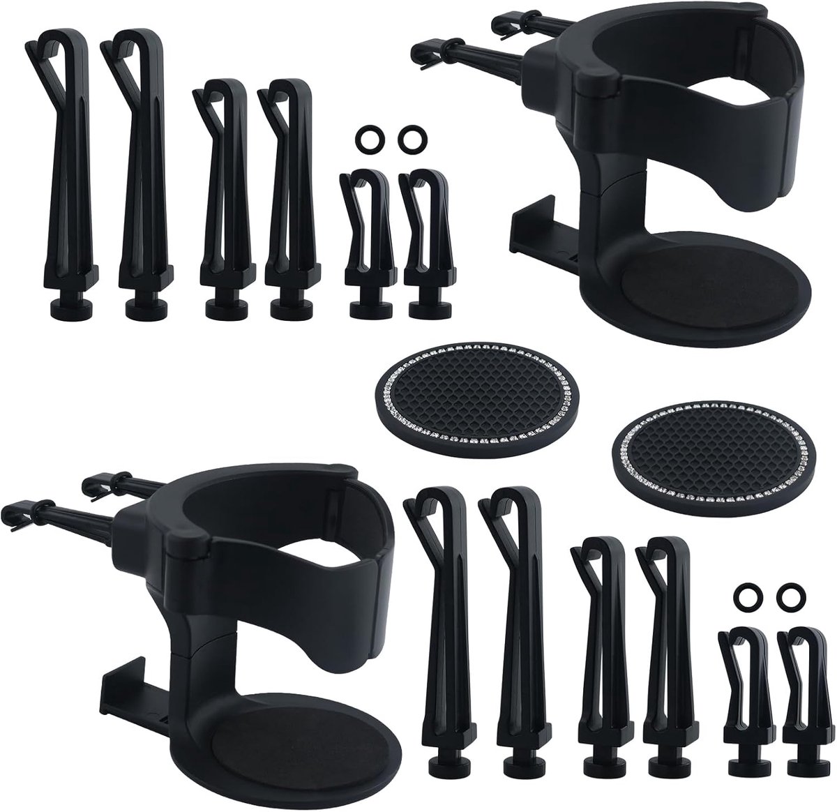 Set van 2 Universele Auto Bekerhouders - Verstelbaar & Clip-On voor Ventilatie