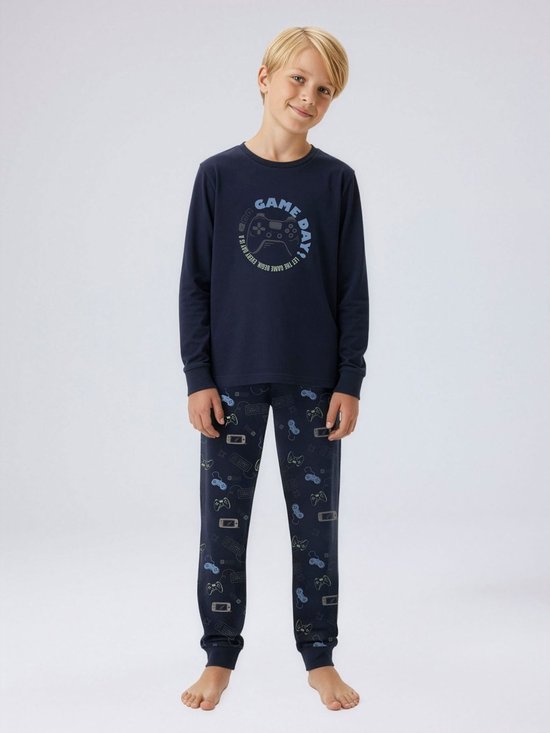 Pyjama d'hiver Name it pour garçon - bleu - NkmNightset