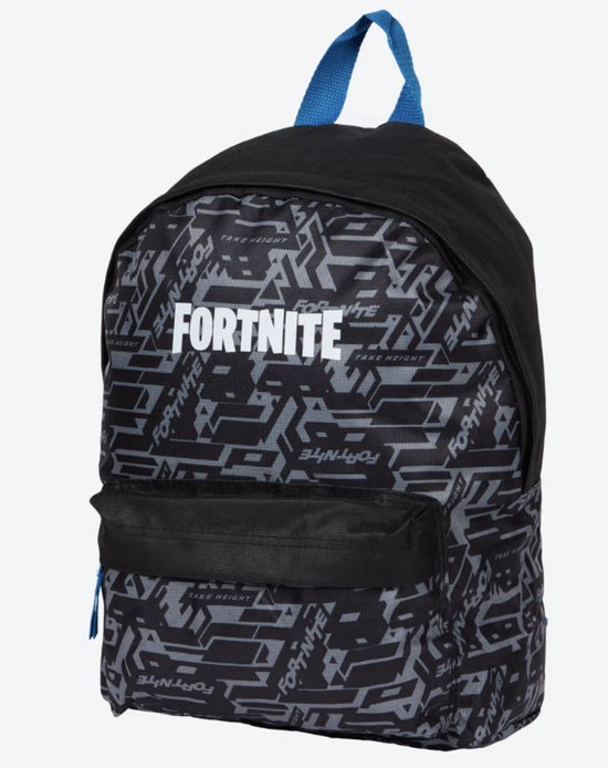 Fortnite Schooltas Jongens – Rugzak Kinderen – Zwart Grijs – Basisschool – Met Voorvak & Verstelbare Schouderbanden