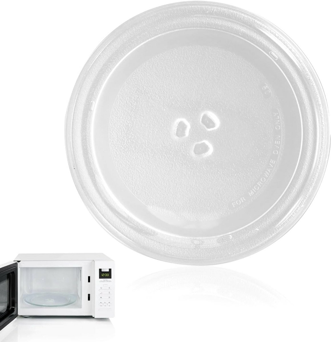 Universele Magnetron Draaiplateau Glas 24,5 cm met Koppeling