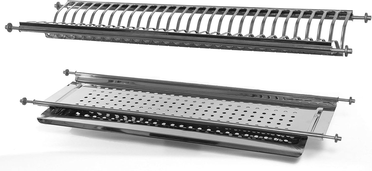 Inbouwkast Afdruiprek RVS met Veerbevestiging voor 90 cm Kasten