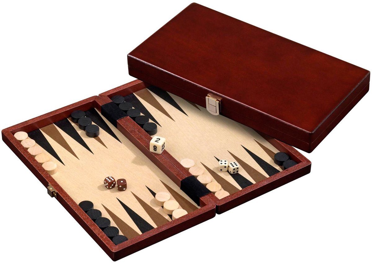 Philos Backgammon Naxos klein 28.5x15cm Backgammon Naxos (28.5x15cm)