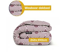 Dekbed-Discounter - Fresh and Co Dekbed Zonder Overtrek 240 x 200 cm - Wasbaar dekbed - Wasbaar op 40 graden - All season dekbed - Layered Rainbows
