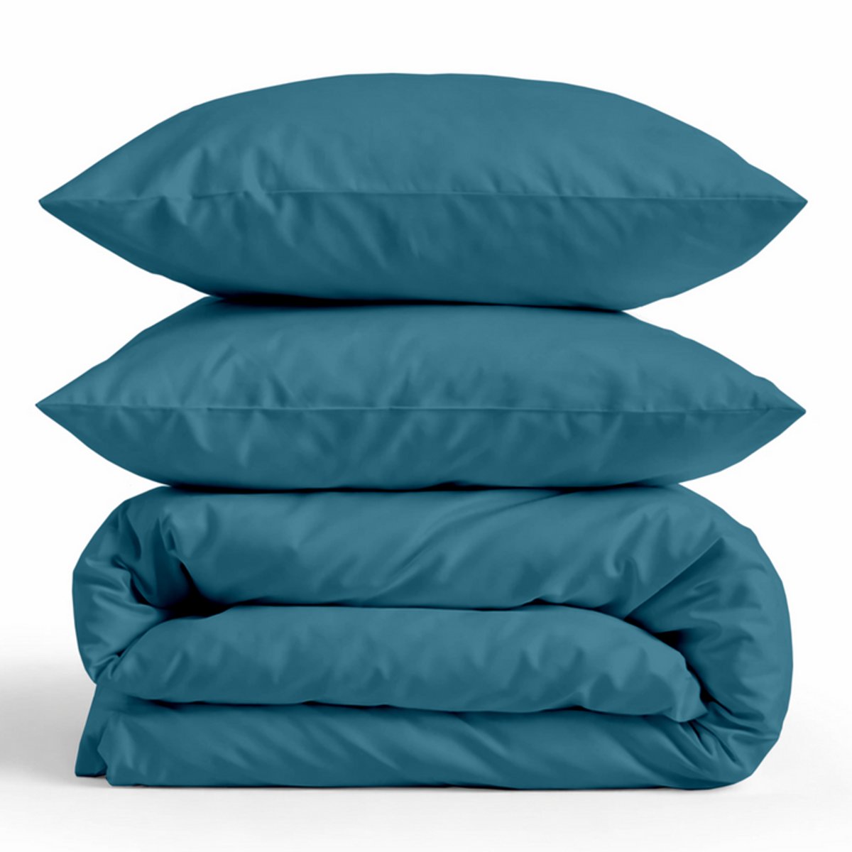 decoware HiP dekbedovertrek Uni 140x220 cm - Blauw - Katoensatijn - Met Kussensloop - Eenpersoons