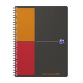 Oxford International Task Manager B5 80 vel soepele kunststof kaft grijs