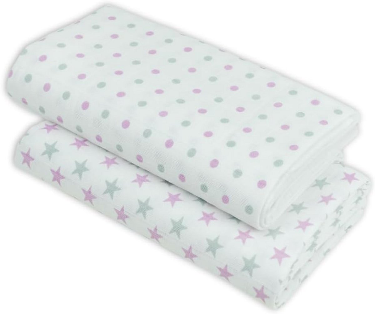 Extra Grote Hydrofiele Luiers Katoen 2 Stuks 100x90cm - Comfortabel Windeldoek en Spuugdoek
