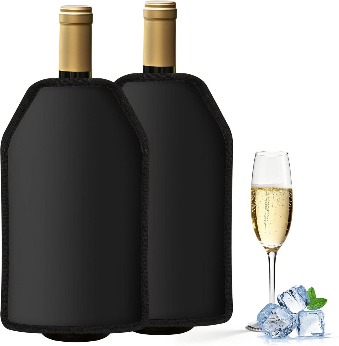 2 Stuks Wijnkoelers Snelkoeler voor Fles Champagne en Bier