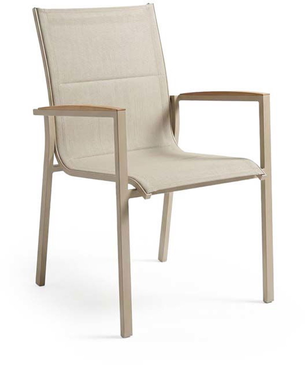 Tierra outdoor - Foxx stapelstoel champagne teak