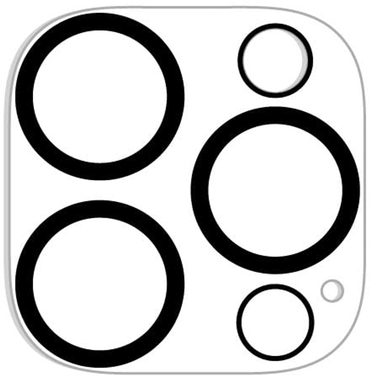 Camera Lens - Geschikt voor iPhone 14 Pro / 14 Pro Max - Zwart