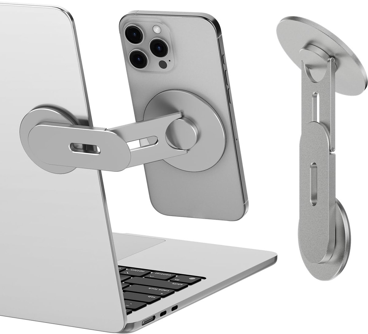 Laptop en Smartphone Standaard - Magnetische Bevestiging - 3-D Faltbaar Design