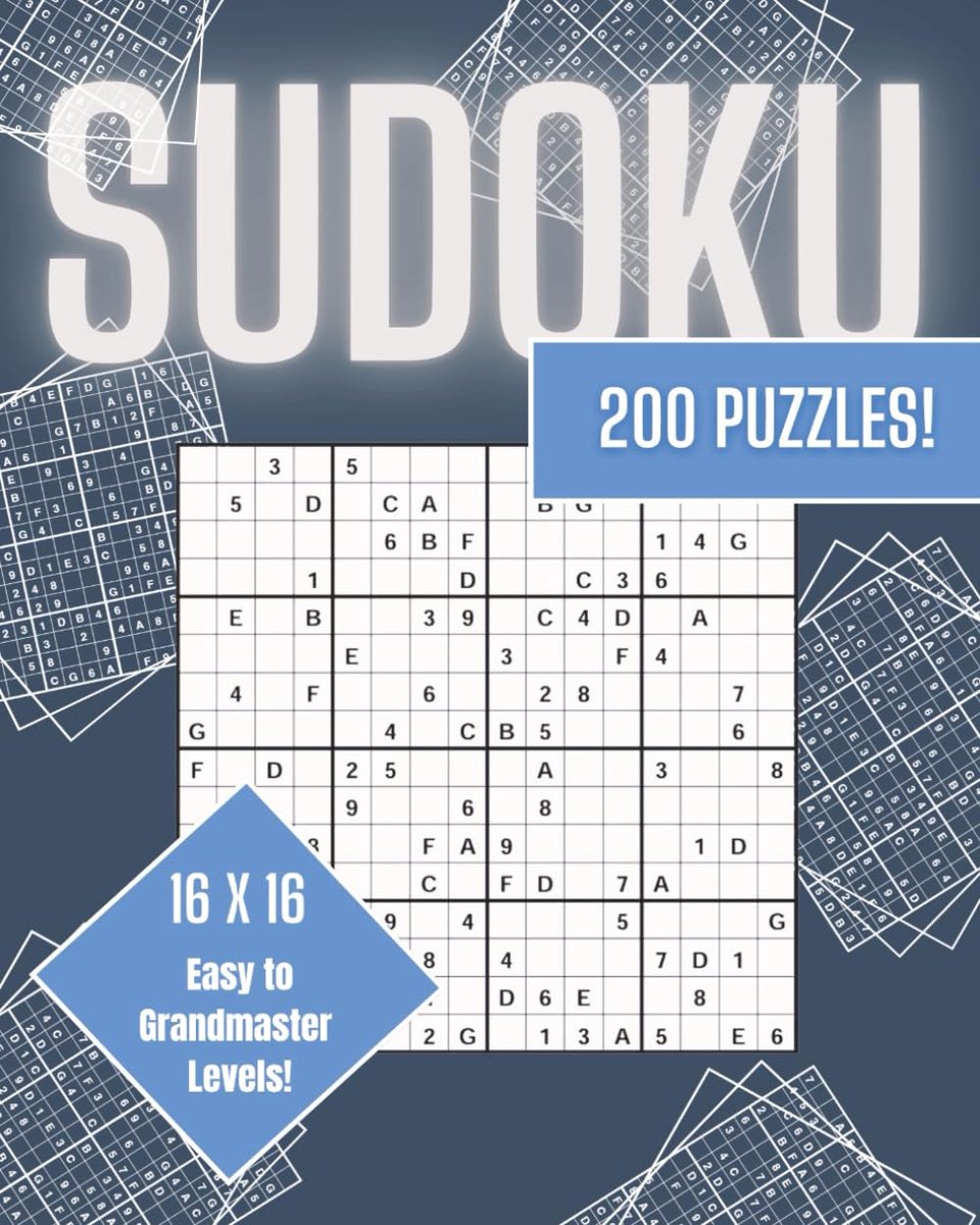 200 Puzzelboek 16x16 Sudoku voor Volwassenen: Van Eenvoudig tot Grootmeester met Oplossingen