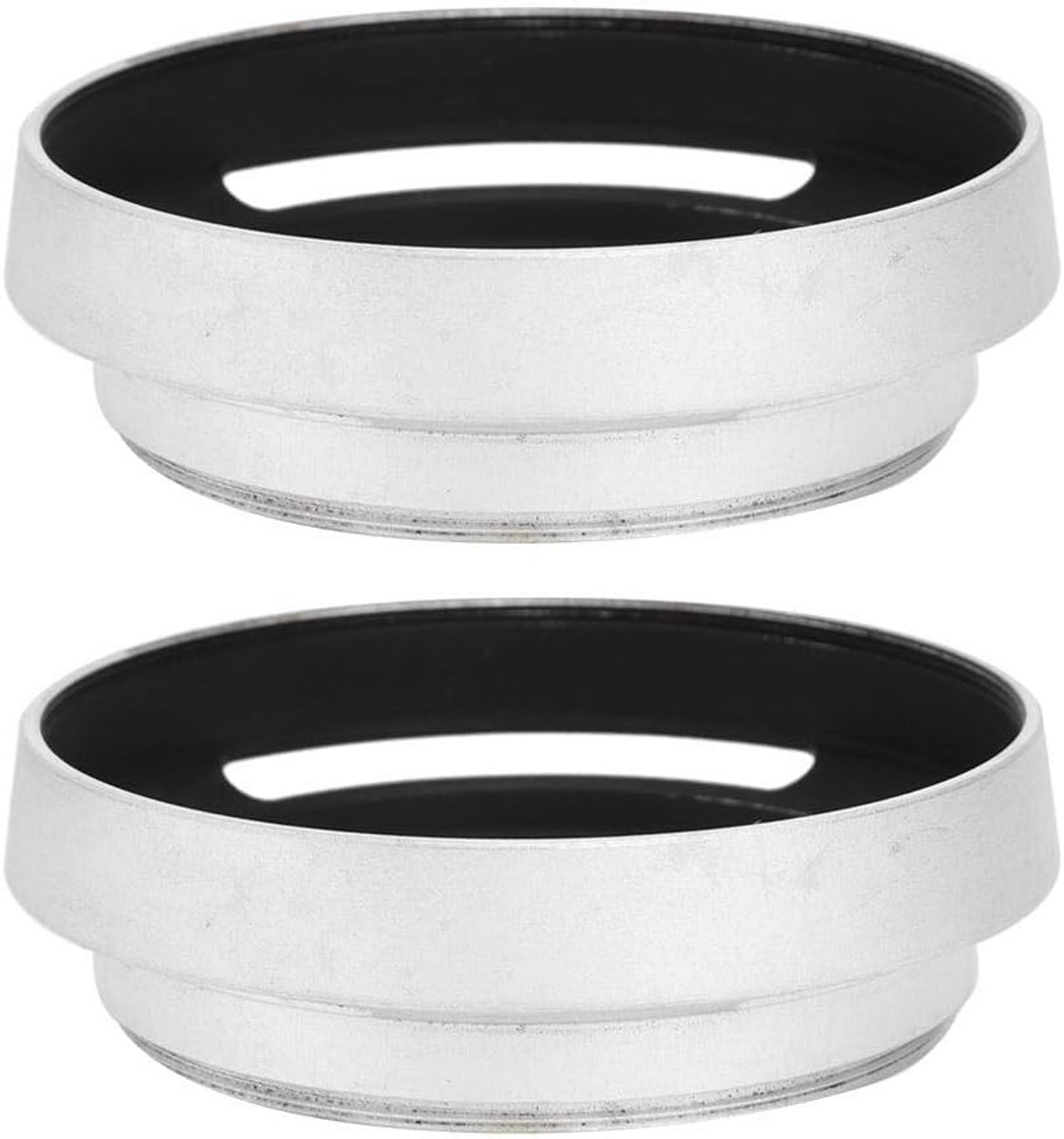 2-Pack Universele 58mm Zonnekap voor Camera Lens - Zilver