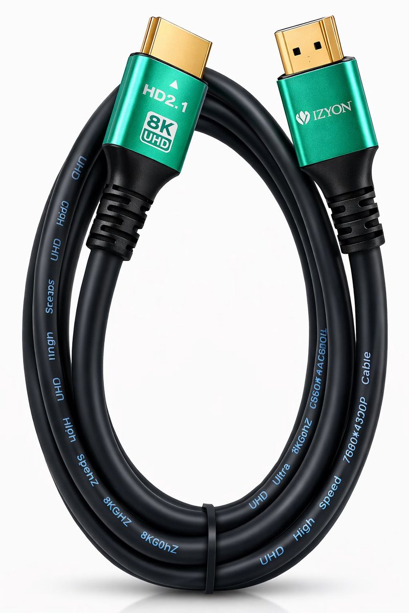 Vizyon HDMI 8K Kabel 2.1 – 3 Meter – 48Gbps High Speed – 8K 120Hz / 4K – HDR – eARC – VRR – Ultra HD HDMI Kabel