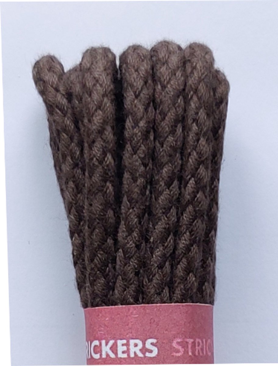 Strickers Veter - Donker Bruin - Rond - Koord Veters - Lengte 120 cm - Dikte 4 mm - Schoenveter