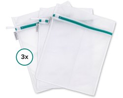 Living Direct Waszak set 3 stuks Waszakjes met Rits - Waszakken voor Wasgoed - Wasnetjes met Rits, geschikt voor Lingerie en BH - Waszak Groot - Laundry Bag - Wasnetten