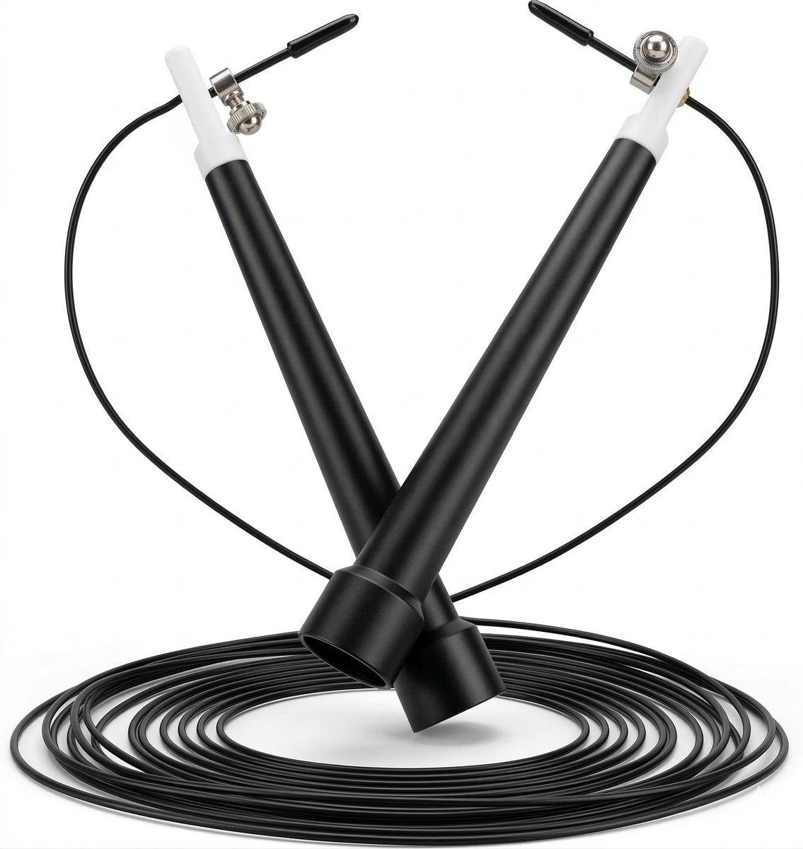 Springtouw Speedrope voor Volwassenen - Sport en Fitness Speed Rope - Touwtje Springen - Zwart
