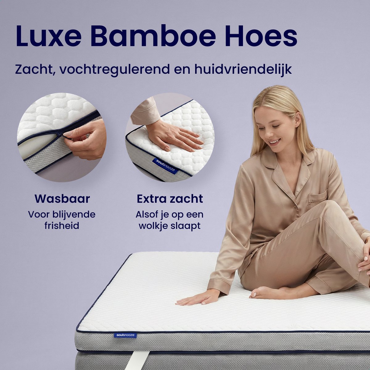 Soulsnooze DuoComfort Matras Topper 160x200 cm - 3D Air Mesh thumbnail 6