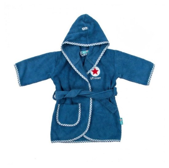 kraam cadeau –Lief!- Slaapzak 110 cm & Badjasje in blauw - Zacht, Comfortabel - jongens- 1-2 jaar — afbeelding 2