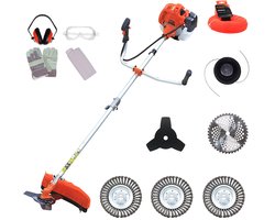 Kibani Kantenmaaier 4-in-1 – Bosmaaier Benzine - 52 cc / 1.9 pk 2-takt Motor – Incl. 3 Onkruidborstels, Maaidraad, Zaagblad 40-tands en Veiligheidsset