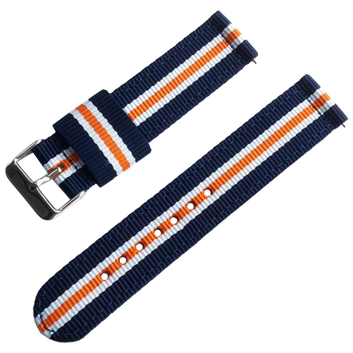 Two Piece NATO RAF Tweedelige NATO Horlogeband Nylon Heritage 18mm