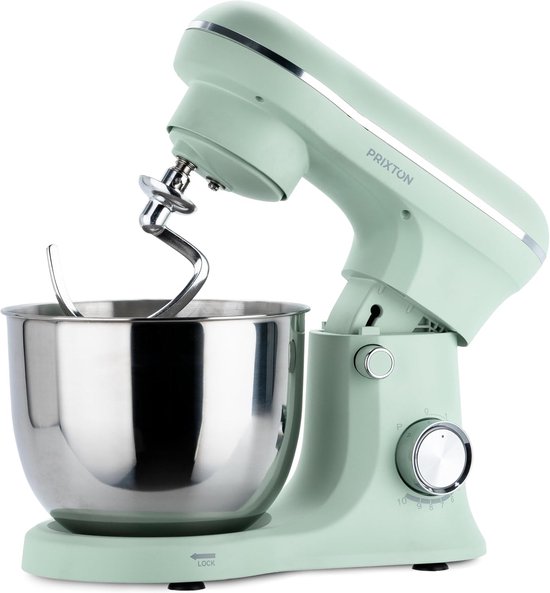 Krachtige Kneedmachine 1500W met 5L RVS Kom - 10 Snelheden Mixer voor Bakken van Merkloos — afbeelding 2