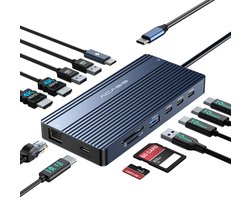 Acasis - 14-poorts - 4K 60Hz - USB-C dockingstation - PD - 100W Opladen - USB C Video & Data