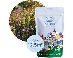 Joyfields Wild Nature - Wildbloemenmengsel - 25 gram (12,5 m²) - 25+ Inheemse Bloemsoorten - Lokt bestuivende insecten - Meerjarige wilde bloemen