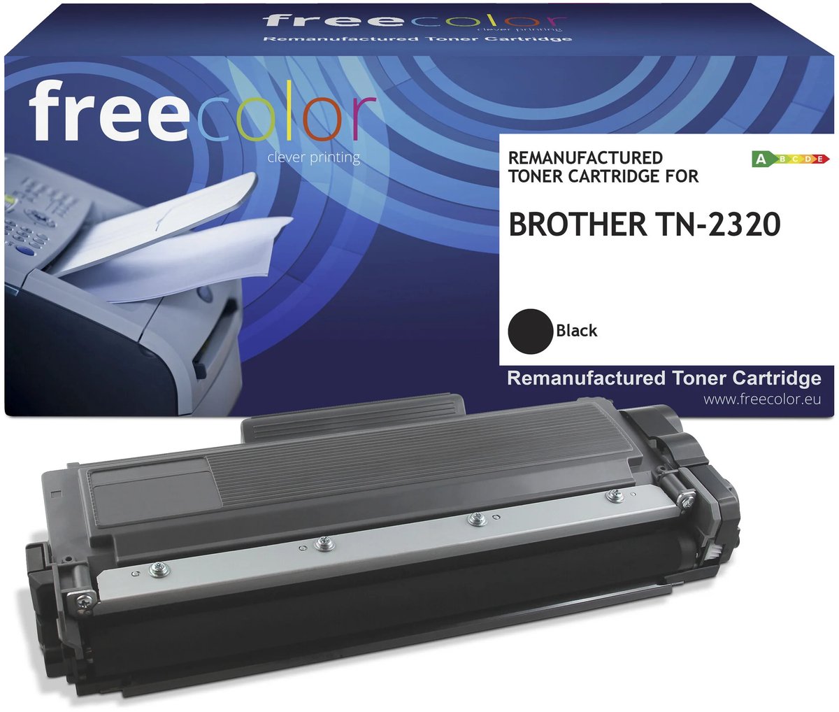 Freecolor - Vervangt Brother TN-2320 Toner - Zwart - 2.600 pagina's - Compatible