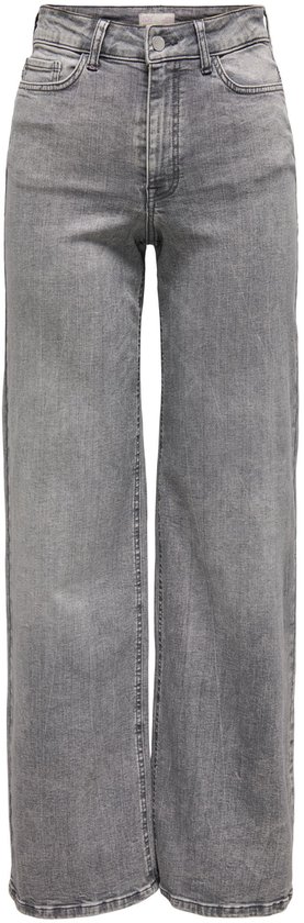 Jacqueline de Yong Jeans Jdyfelina-fina Hw Wide Jns Lt Grey 15346736 Denim Gris Clair Femme Taille - W28 X L32