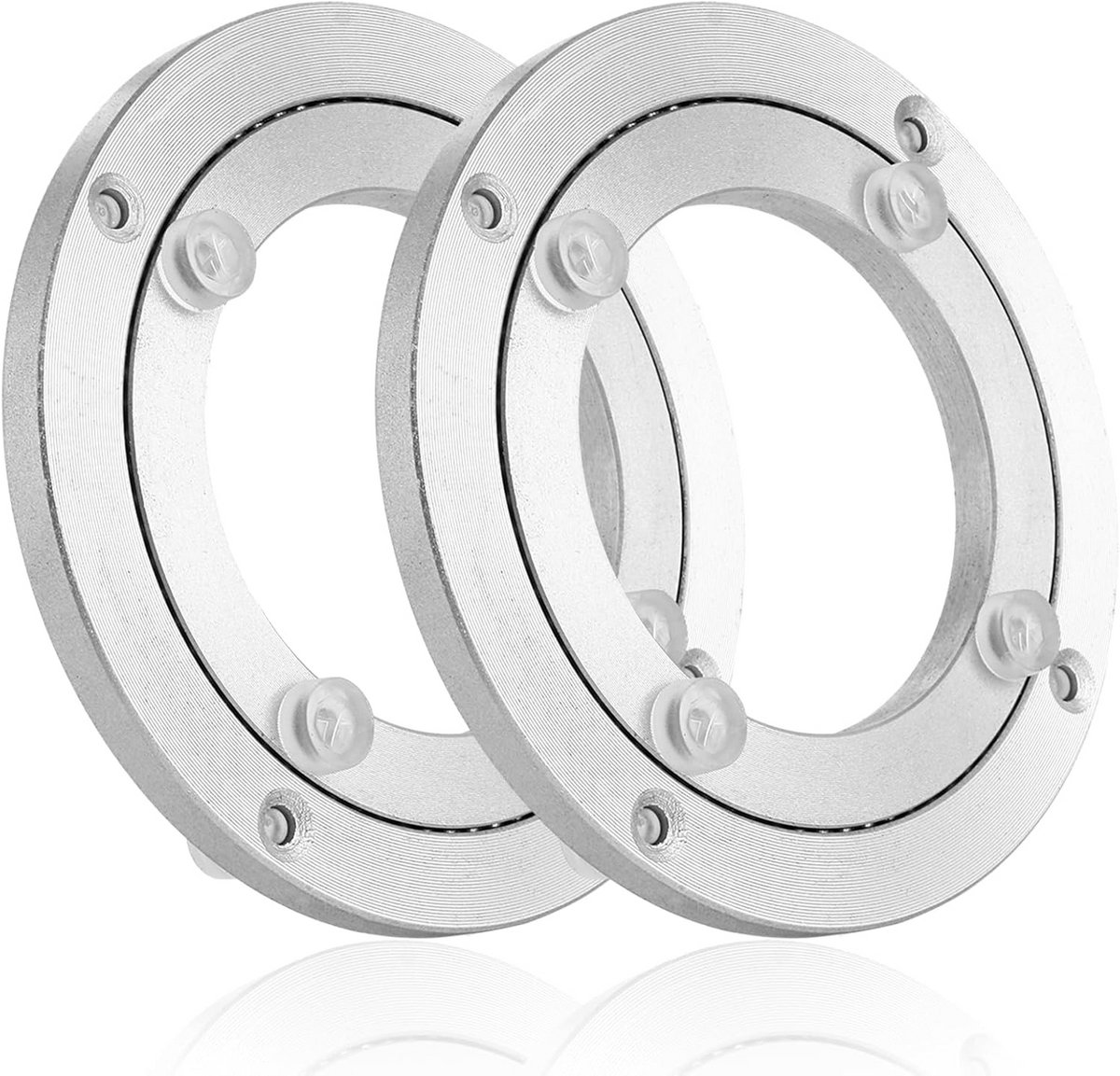 2x Draaiplateau Aluminium Zwaar Belastbaar 120mm - 360 Graden Draaifunctie