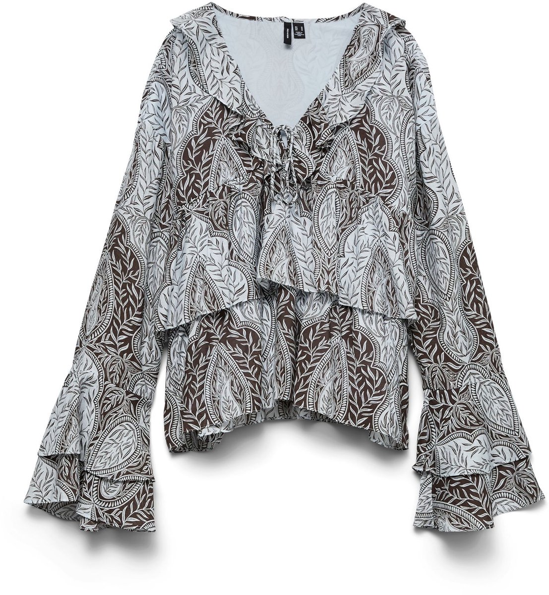 VERO MODA - VMTARA LS FRILL TOP WVN EXP - Dames - Blouses