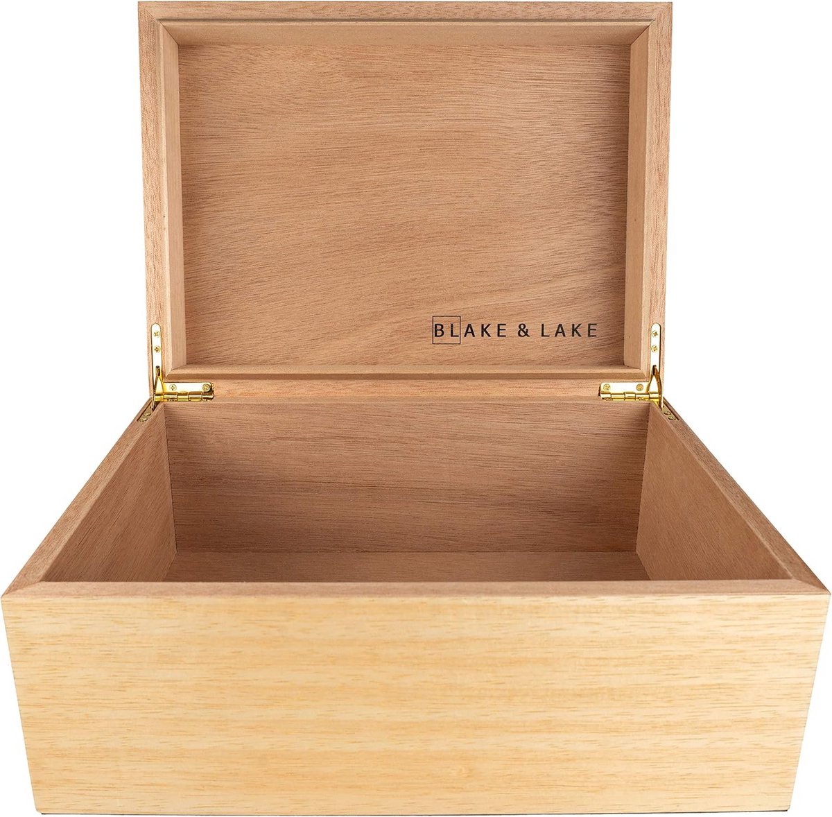 Houten Opbergdoos met Deksel - Wit Eiken Catchall en Schatkist voor Thuis en Kantoor