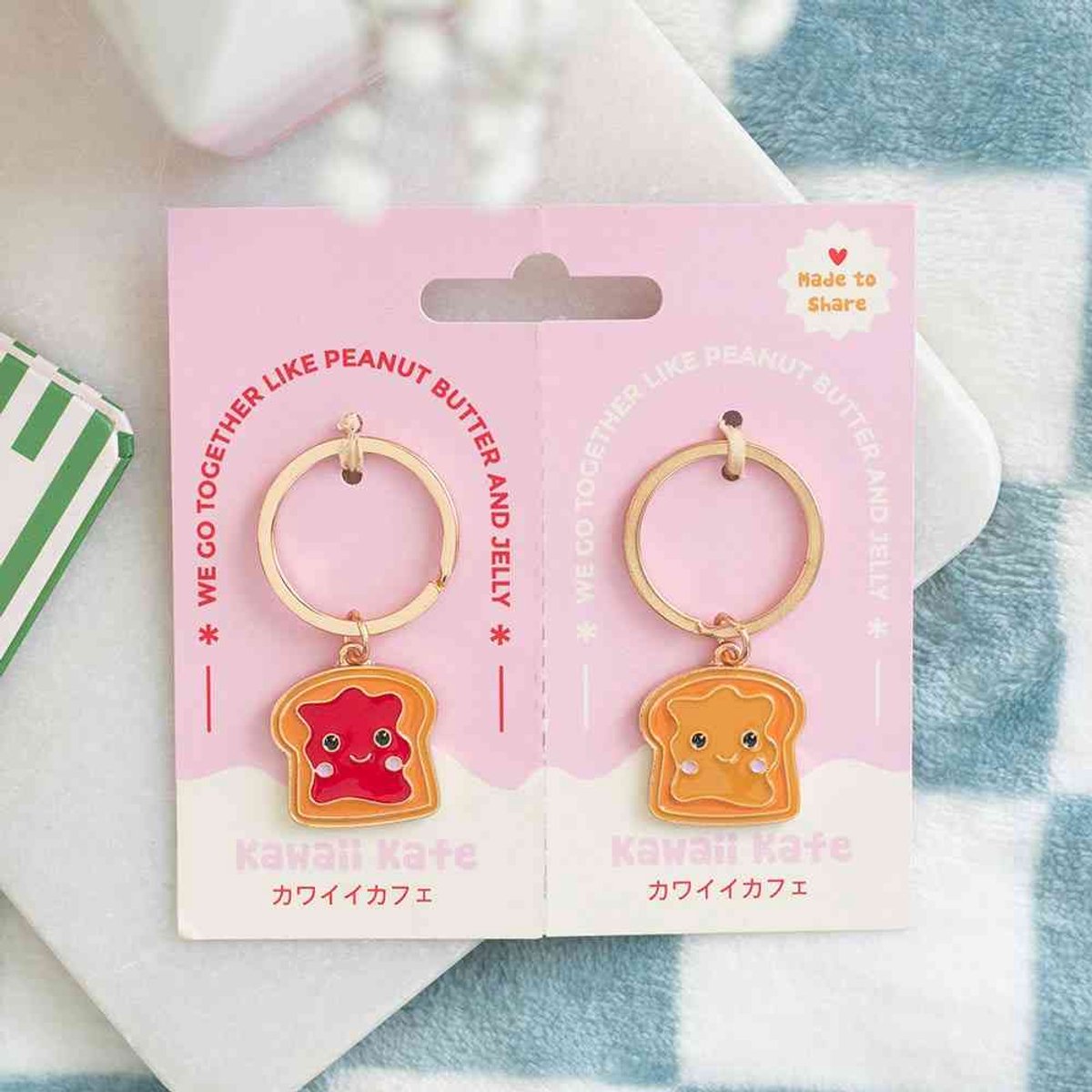 Something Different - Set of 2 Peanut Butter and Jelly Sleutelhanger - Multicolours