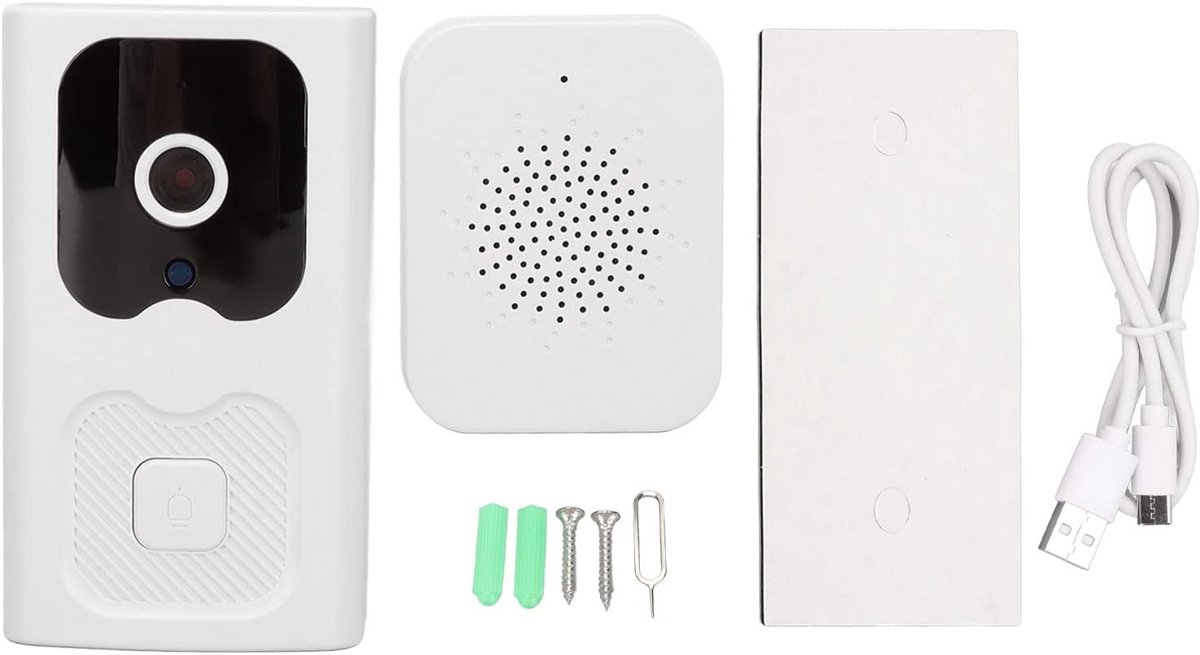Draadloze Wifi Video Deurbel met Camera 1080p en Chime voor Huisbeveiliging